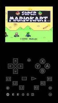 “Super Nintendo (SNES) Super Mario Kart Game Intro Using RetroArch Emulator On An IPhone”