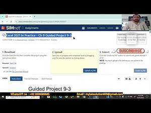 Excel 2021 In Practice - Ch 9 Guided Project 9-3 | Excel chp 9 Guided Project 9-3 | Simnet Course