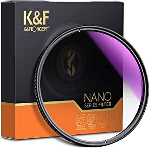 K&F Concept 82mm Graduated ND Filter, GND8(Neutral Density) Soft Filter, Anti-Reflection/Waterproof/Scratch Resistant, for Camera Lens