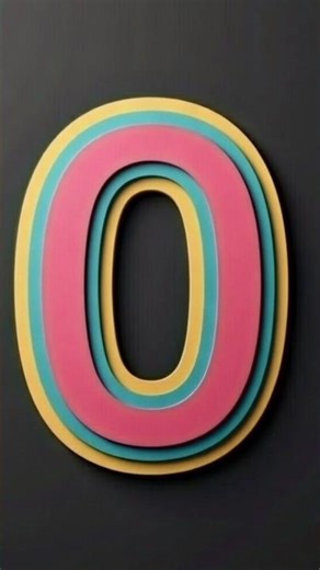 0 to 9 Colourful Countup Timer with Voice | Fun Learning Numbers #shorts