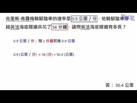 速率 - (08)速率 × 時間 = 距離