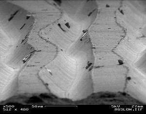 Vinyl Records at 1000x Magnification