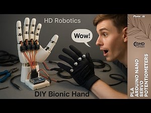 This 3D-Printed Bionic Hand Moves Like a Real One – Fully Arduino-Controlled! 6 servo 6 Poti Nano
