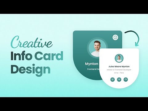 Animated Profile Card UI Design Using HTML & CSS | CSS Card Hover Effects