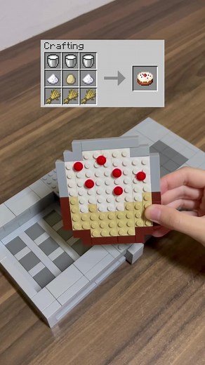 Crafting Minecraft Cake BUT Lego!