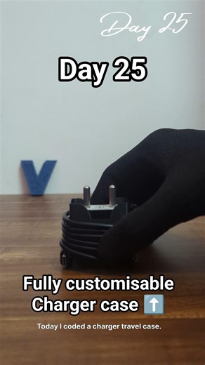 Coding a Charger Cable Travel case : The Source Code Day 25 #3dprint