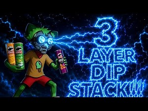 CHEDDAR + BBQ WAVY + SOUR CREAM & ONION = A 3 LAYER DIP STACK!!!