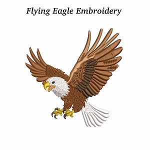 Flying Eagle Embroidery Design: Patriotic Bird (EMB Included) - Etsy