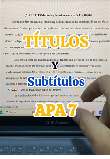Títulos y subtítulos en APA 7ma edición simples y rápidos