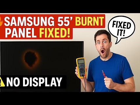 Samsung 55” TV Burnt Panel FIXED! | No Display to 100% Working 🔧🔥