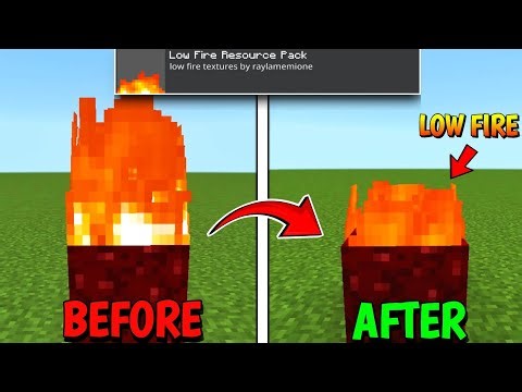 Low Fire Texture Pack for Minecraft PE 1.21+ | Best Low Fire Addon for MCPE!