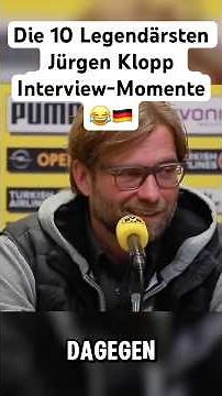 Die 10 legendärsten Jürgen Klopp Interviews 😂🇩🇪 #klopp #jürgenklopp #bvb #zeigler #bundesliga