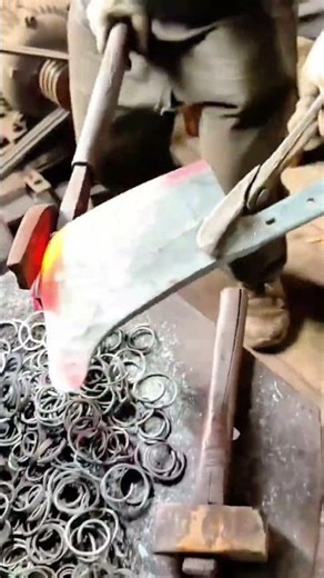 Forging Razor Sharp Axe Head Through Traditional Blacksmith Heat
