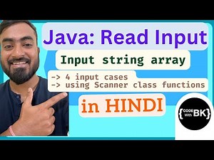 Array input of Strings in Java | Read input in Java | Java coding in Hindi