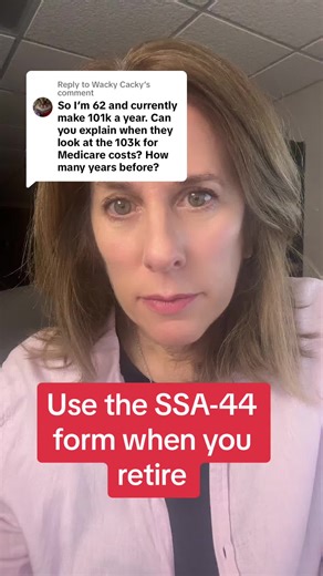 Replying to @Wacky Cacky don’t try and earn less as you approach Medicare age, just use the SSA – 44 form. Follow for more Medicare info! #giardinimedicare #hsa #cobra #podcast #turning65 #plang #plann #medicareadvantage #medigap #irmaa #medicaresupplementplang #partb #medicareagent #ssa44