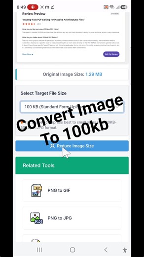 Convert Any Image Size To 100 kb | photo resize convert mb to kb | Compress image to 100kb