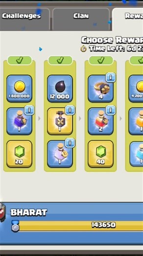 CLAN GAME REWARD NEXT TIME CLASS OF CLAN ✅ #cocomelon #coc @sumit007yt @GOLU-LIVE07