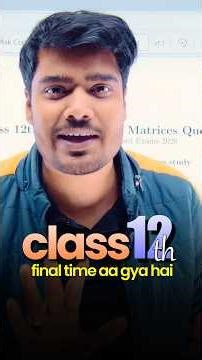 5 topics in Matrices for 12th boards with questions and solution #maths #12th #boards #viral #exam