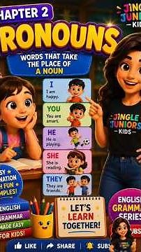 Learn Pronouns Easily for Kids | English Grammar Chapter 2 | He, She, It, They | Jingle Juniors Kids