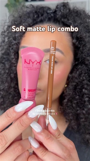 Soft matte browny pink lip combo 🎀🫦