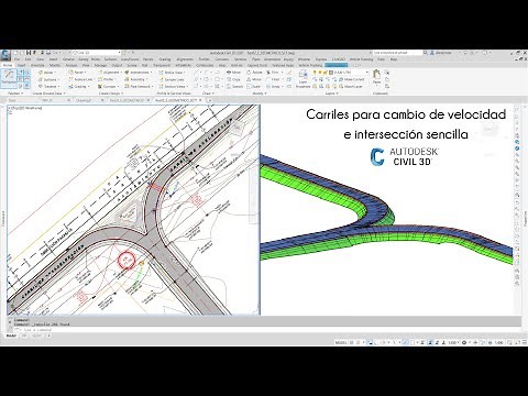 Proyectar carriles para cambio de velocidad e intersección sencilla