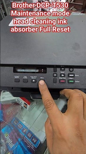 Brother DCP-T530 Maintenance mode head cleaning ink absorber Full Reset#brother #service #printers