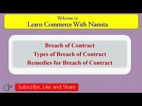 Breach of Contract| Types of Breach of Contract | Remedies for Breach of Contract with examples|