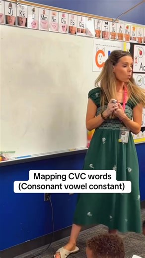 Mapping CVC words 🍎 #phonics #scienceofreading #kindergarten #spelling #teaching | the primary teacher