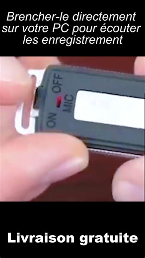 🔐 CLÉ USB ENREGISTREUR VOCAL NUMÉRIQUE – Jusqu’à 240h d’autonomie ! 🎙️💻 Cliquer ici : https://bondaboushop.store/usb 📎 Discrète, compacte et puissante, cette clé USB enregistre automatiquement vos conversations, réunions, cours ou entretiens — sans installation, sans câble, sans pile ! ✅ 🎧 Fonctionnement ultra simple : Appuyez sur ON 🔘 pour commencer l’enregistrement. Une apparence innocente de clé USB... personne ne se doute de rien 👀 Branchez-la à votre ordinateur pour écouter immédiate