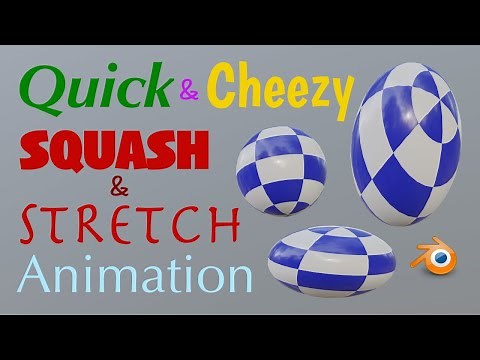 Blender 2.8: Bouncing Ball - Squash & Stretch Rigging and Animation
