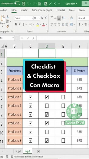 Macro Check List Checkbox Excel #excel #exceltips #excelpro #excelentiktok #parati