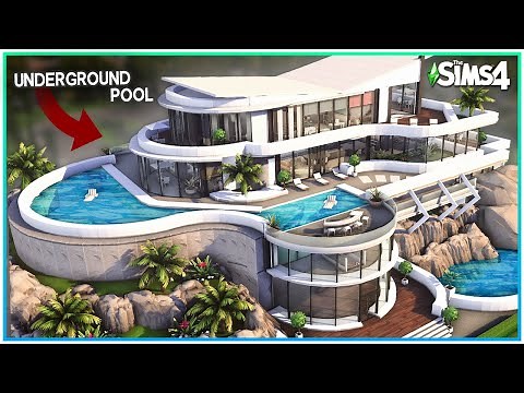 Sims 4 Rich Round Mansion w/ SECRET underground pool - Sims 4 Speed Build | Kate Emerald