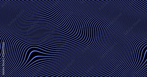Blue lines, seamless loop animated background. Distorted blue lines in a row