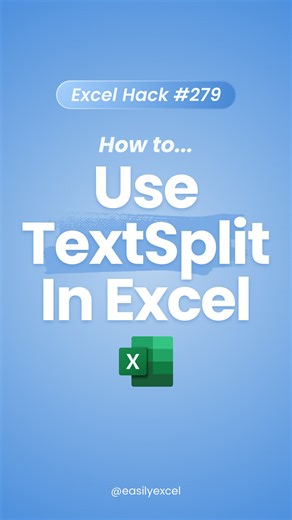 This Excel function feels illegal to know! 🤯 Learn how to split data in Excel using the NEW TextSplit function! #excel #spreadsheets #accounting #exceltips #workhacks | Easilyexcel