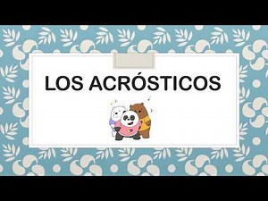 LOS ACRÓSTICOS
