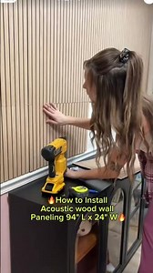 🔥How to Install Acoustic wood wall Paneling 94" L x 24" W🔥 #sidepanels #backpanel #wallpanels