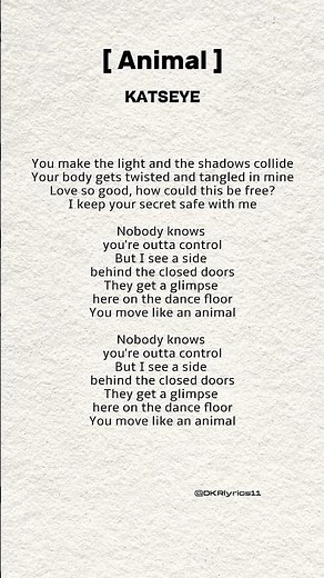 KATSEYE | ANIMAL (lyrics)