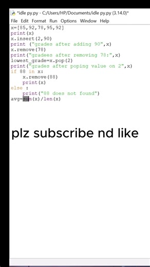 How to Find Average grades in Python (VS Code) 🐍 #python #coding #shorts