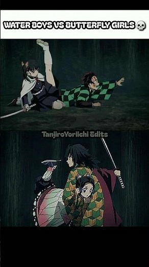 Giyu & Tanjiro vs Shinobu & Kanao 💀 Who Wins? #demonslayer #shorts