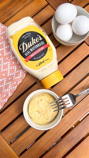 🥄✨ When a Michelin-star chef drops the secret to the greatest omelet of all time, you don’t question it. You grab 1 egg, a whisk, and a jar of Duke’s. Microwave magic, incoming. | Duke's Mayonnaise