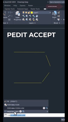 Pedit accept in #autocad #ريلز #رسم #مصر #اتوكاد #AutoCAD #tiktok #معمارى #فيديو #الرياض #السعوديه #explorepage #egyptian | Graphic Designer Channel