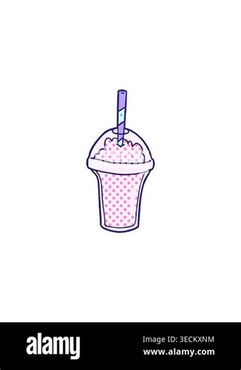 radioactive glowing animation of cartoon smoothie Stock Video Footage - Alamy