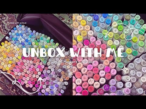 Unboxing 320 Ohuhu Markers 🎨 | First Art Video of the Year | Full Swatch Coming Next