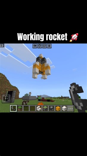working rocket 🚀 in minecraft