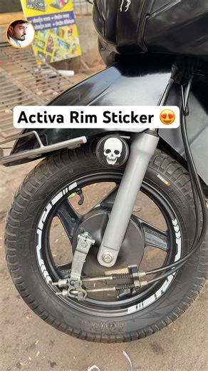 Activa Rim Sticker…😍 #shorts #activarimsticker #activa7g #activamodifed
