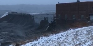 Spencer Dam breaks on Niobrara River in Nebraska