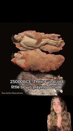 Steph Black on Instagram: "Ancient child burials will always rip my heart out - The Lapedo child is a facinating burial as it displayed both human and Neanderthal features which was controversial when it was discovered as then science believed Neanderthals had all vanished 30000 years ago. The child was buried in a rock shelter in now Portugal wrapped in a red ochre stained shroud. - Recently the remains have been able to be more accurately dated to 27,780 to 28,550 which is older than originall