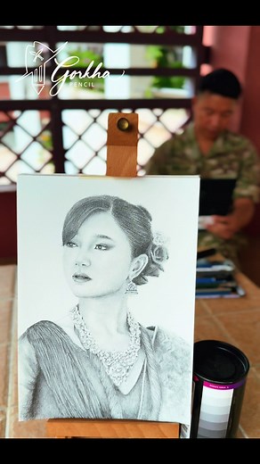 Portrait in graphite pencil#creatorsearchinsights#fypシ゚ #gorkhapencil #gurkhasoldiers #ArtistLife #fyp #creative #PortraitDrawing @Kabita Nepali (Mountain Girl)@Kabita Nepali
