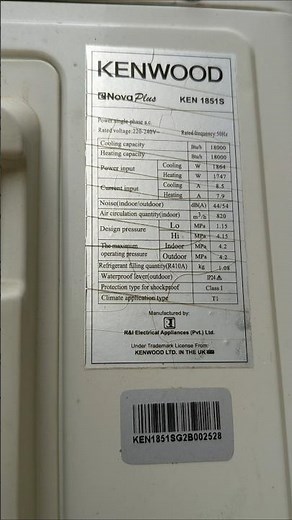 Kenwood split ac gas charging 410a 120psi #refrigerant