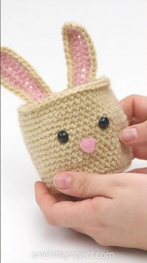Crochet Bunny Basket 🐰 🧺